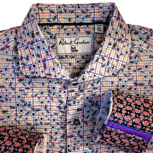 Mens Robert Graham Long Sleeve Button Up Shirt XL
